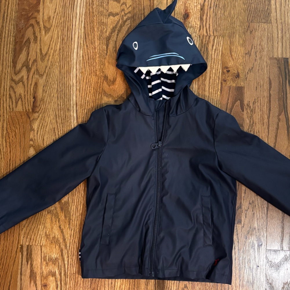Joules Right as Rain  3T Navy Shark Hooded Rain Jacket